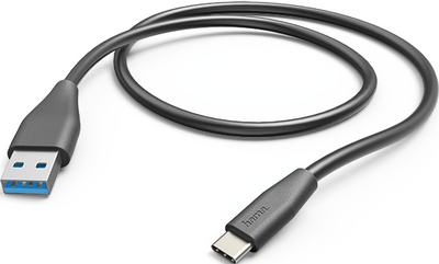 USB-C - USB-A Şarj/Data Kablosu, 1.5 m, Siyah - 1